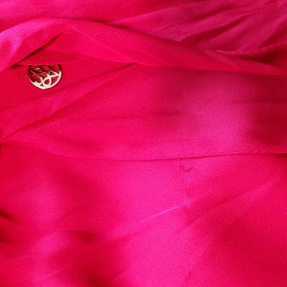 Antonio Melani dark red tie neck blouse size M - Picture 10 of 10